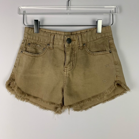 Free People Distressed Fray Hem Jean Shorts 24 - Picture 1 of 15